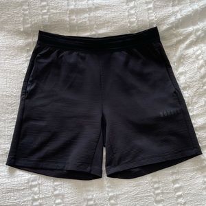 Nobull men’s textured knit short 7 inch, black, size medium,barely worn